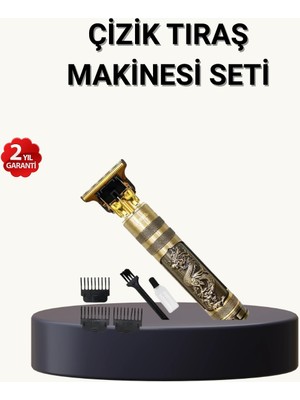 Aesco Profesyonel Çizik Tıraş Makinesi – T Çelik Bıçaklı, 120 Dakika Şarjlı Kullanım, 3 Başlıklı