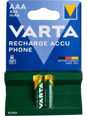 Varta Şarjlı 2'li Ince Kalem Pil Aaa 800 Mah 58398