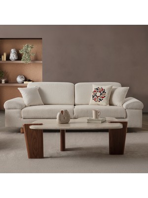 Edsy Home Armada Üçlü Koltuk Krem