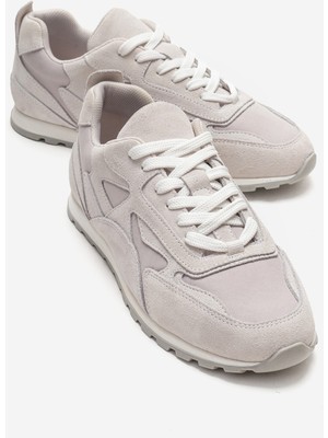 Luvi Sahra Buz Süet Hakiki Deri Kadın Sneaker