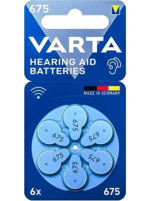 Varta 675 Numara Işitme Cihazı Pili 6'lı Blister