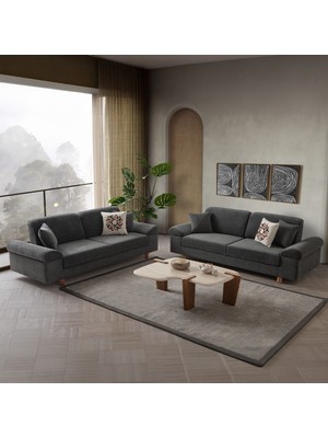 Edsy Home Armada 3+3 Koltuk Takımı Antrasit
