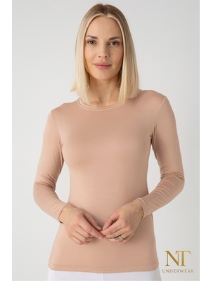 Kadın Bambu Uzun Kol Body – Doğal, Hafif ve Esnek