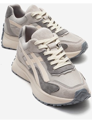 Luvi Calına Buz Süet Bej Kadın Sneaker