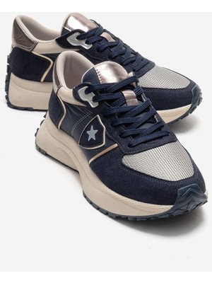 Luvi Bıella Lacivert Süet Kadın Sneaker