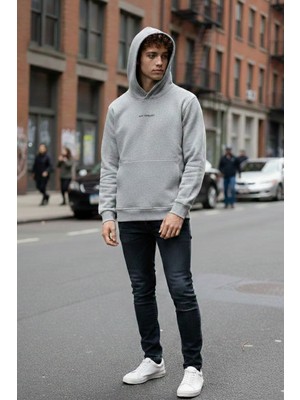 Twister Esw 2744 Kapüşonlu 3 Iplik Şardonlu Erkek Sweat