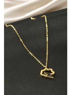 Bijuteri Net Şimşek Mineli Çelik Kolye