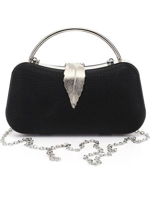 Gönderi(r) Kadın Siyah  Uzun Zincirli El ve Omuz Askılı Abiye Çanta