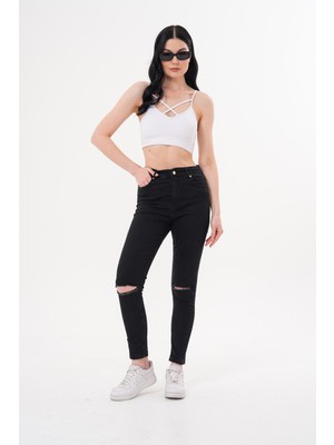 Kadın Bol Paça Kot Pantolon