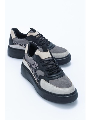 Luvi Drea Buz-Siyah Desenli Kadın Günlük Sneakers