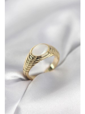 Aesco Gold Renk Vintage Model Kadın Yüzük