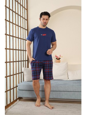 Seboteks %100 Pamuklu Kısa Kollu Cepli Erkek Şortlu Pijama Takımı 2015