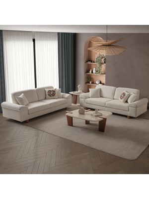 Edsy Home Armada 3+3 Koltuk Takımı Krem