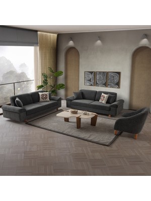 Edsy Home Armada 3+3+1 Koltuk Takımı Antrasit
