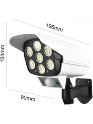 Aesco Solar Lamba Kamera Görünümlü Duvar Lambası Dönebilen Bahçe Aydınlatması