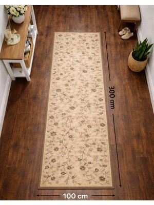 Padişah Halı Taç Serisi %100 Akrilik 100 x 300 Bej