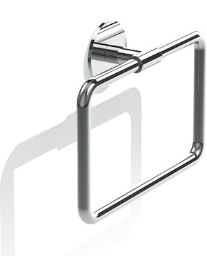 Decor Walther Basic Sk Havluluk Yuvarlak, 21.2cm, Yapışkanlı - Krom