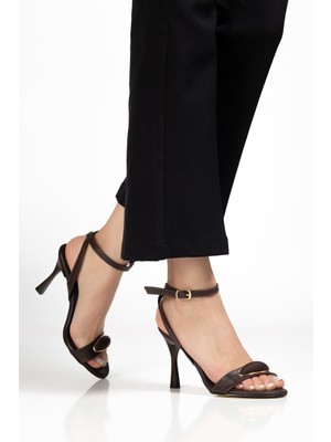 Shemard Kadın Acı Kahve Cilt Tek Bant Tokalı Abiye Ayakkabı