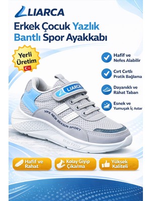 Liarca Unisex Kız Çocuk Erkek Çocuk Yazlık Spor Ayakkabı – Konforlu, Dayanıklı, Cırt Bantlı
