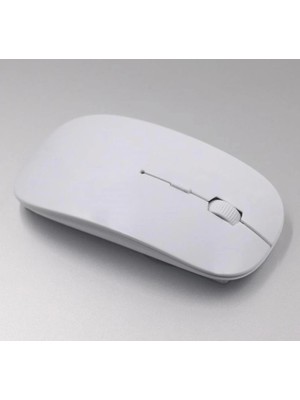 Aesco Ultra Ince USB Bilgisayar Pc Dizüstü Masaüstü Kablosuz Mouse (Beyaz)