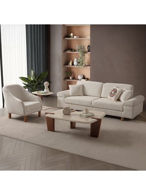 Edsy Home Armada 3+1 Koltuk Takımı Krem
