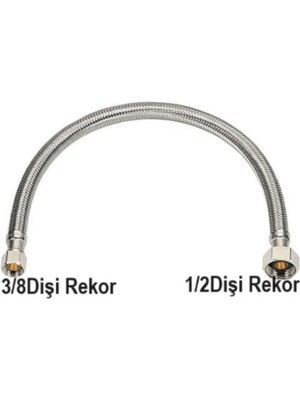 Damlasu 3/8x1/2-80 cm Su Bağlantı Flex Hortumu Flexible 50 cm