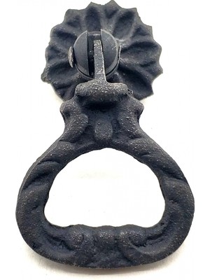 Aesco Eco Lounge Antika Tarz Dekoratif Pirinç Kalp Sarkaç Mobilya Kulbu - 25 Mm, Oksit