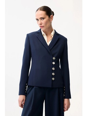 Adl Düğme Detaylı Ceket Lacivert 11945138004