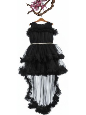 Pina Kids Kız Çocuk Kat Kat Tüllü Kuyruklu Prenses Elbise