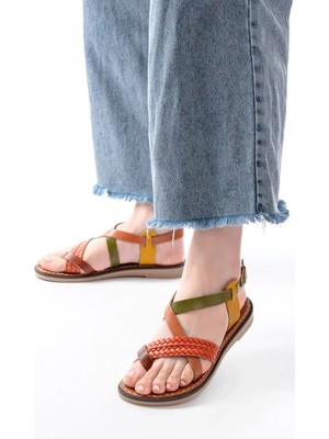Uslucan Alışveriş 205-09 Multi Ortopedik Hakiki Deri Kadın Sandalet