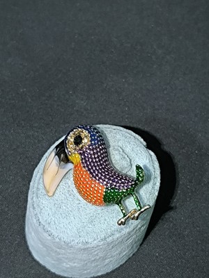 Vulwox Tropikal Renkli Tukan Broş