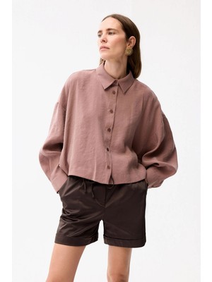 Adl Geniş Kesim Gömlek Pembe 13046266000