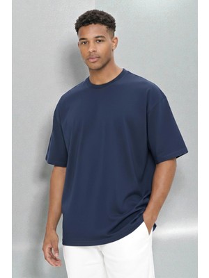 Fancy & Fun Unisex Oversize Pamuk T-Shirt Düz Renk Rahat Kesim