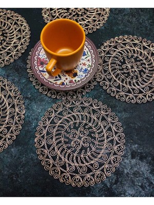Çt Çeyizci Tekstil Sunumluk Peçete, Kokteyl Peçetesi, Kahve Yanı Sunumluk, Bardak Altlığı 6 Adet Sunum Peçetesi