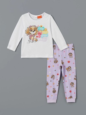 Lc Waikiki Yeni Sezon Bisiklet Yaka Paw Patrol Baskılı Kız Çocuk Pijama Takım