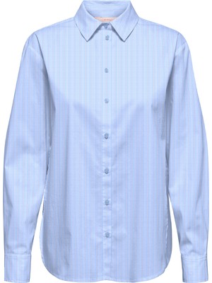 ShopINN Onlbersa Ls Slıt Detaıl Shırt  Wvn cc Kadın Mavi Gömlek - 15364453