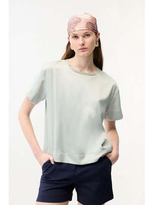 Adl Yakası Ribanalı Bluz Yeşil 11544702001