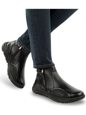 Muya Helix 322919-001 Orthopedik Deri Kemik Çıkıntısı ve Topuk Dikeni Pedli Fermuarlı Erkek Bot