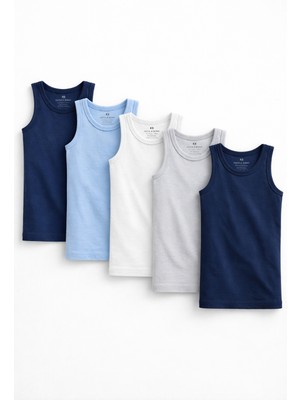 Erkek Çocuk 5'li Basic Çok Renkli Atlet