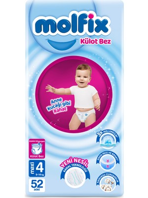 Molfix Külot Bebek Bezi 4 Beden Maxi Jumbo 52 adet