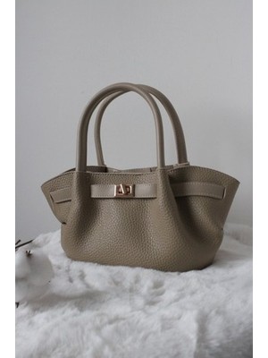 Valeri Stone Bej Deri Çanta