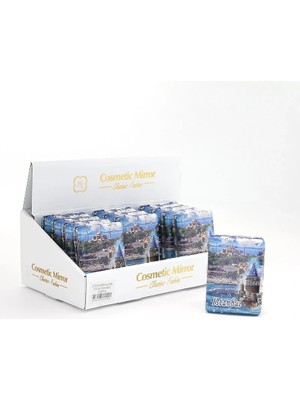 Aesco Taşlı Istanbul Tasarımı El Aynası Kalın Model 12