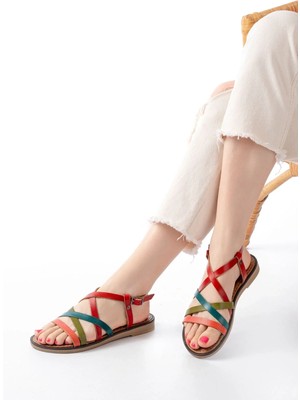 Uslucan Alışveriş 205-017 Multi Ortopedik Hakiki Deri Kadın Sandalet