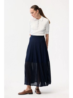 Adl Fitilli Triko Etek Lacivert 12745029000