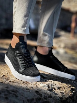 Uslucan Alışveriş KB-112   Kuback Siyah Triko Bağcıklı  Günlük Erkek  Ayakkabı