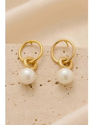 Fayra Accessories Mayorka Cam Inci Altın Kaplama Küpe