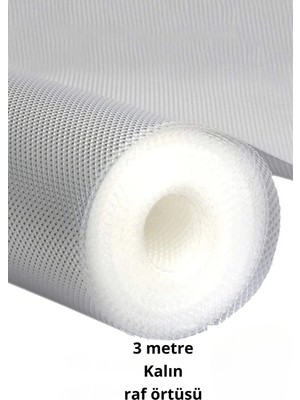 Aesco Premium 3 Metre Pıtırcıklı Kaydırmaz Şeffaf Raf Örtüsü Halı Kaydırmaz 45 CMX3M Kalın Kaliteli Folyo