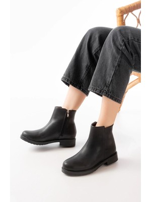 Uslucan Alışveriş 165-204 Siyah Fermuarlı Günlük Kadın Bot