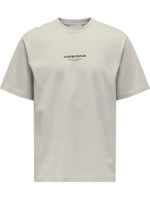 Only & Sons Onscurated Rlx Prınt Ss Tee Tr Erkek Gri T-Shirt - 22039102
