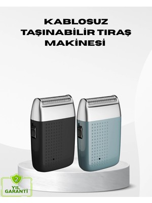 Aesco Kablosuz Şarjlı Sakal Tıraş Makinesi – Kuru Kullanım, Uzun Pil Ömrü